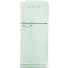 Двухкамерный зелёный холодильник Smeg FAB50RPG
