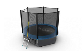 Батут для детей EVO FITNESS JUMP External + Lower net, 8ft (синий) + нижняя сеть фото 2 фото 2