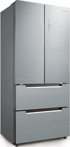 Серый холодильник Midea MRF 519 SFNGX