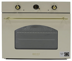 Электрический встраиваемый духовой шкаф в стиле ретро Ricci REO 630 BG