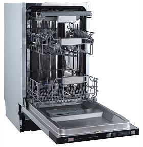 Встраиваемая узкая посудомоечная машина 45 см Zigmund & Shtain DW 129.4509 X фото 4 фото 4