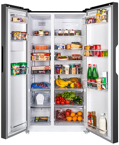 Двухстворчатый холодильник с морозильной камерой Maunfeld MFF177NFB