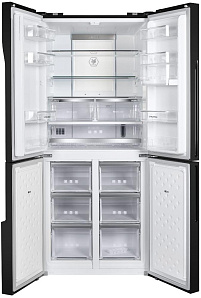 Большой чёрный холодильник Maunfeld MFF182NFB фото 2 фото 2