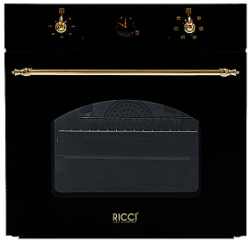 Классический духовой шкаф чёрного цвета Ricci REO 630 BL
