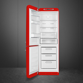 Ретро красный холодильник Smeg FAB32LRD3 фото 2 фото 2