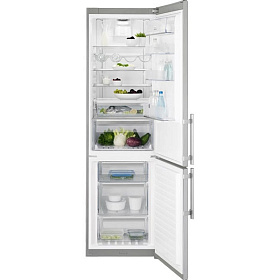 Серый холодильник Electrolux EN3886MOX