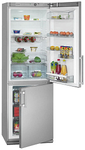 Серебристый холодильник Bomann KGC 213 silber