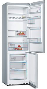 Двухкамерный серебристый холодильник Bosch KGE39AL33R фото 2 фото 2