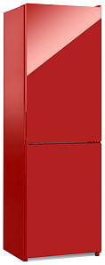 Двухкамерный холодильник шириной 57 см NordFrost NRG 119 842 красное стекло