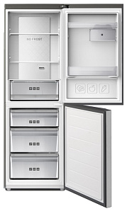 Серебристый двухкамерный холодильник Haier C3F 532 CMSG фото 2 фото 2
