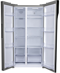 Двухкамерный серый холодильник Hyundai CS6503FV нержавеющая сталь фото 4 фото 4
