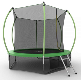 Батут для взрослых EVO FITNESS JUMP Internal + Lower net, 8ft (зеленый) + нижняя сеть фото 3 фото 3