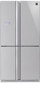 Серебристый холодильник Sharp SJ-FS 97 VSL