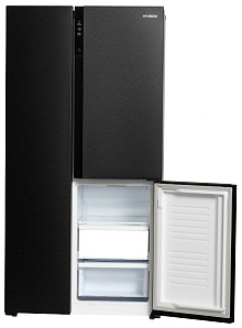 Холодильник Хендай серебристого цвета Hyundai CS5073FV черная сталь фото 4 фото 4