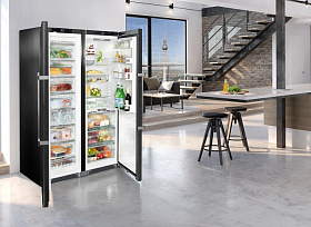 Двухдверный холодильник с ледогенератором Liebherr SBSbs 8673 фото 2 фото 2