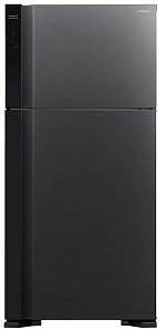 Большой чёрный холодильник HITACHI R-V 662 PU7 BBK