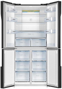 Чёрный холодильник с No Frost Maunfeld MFF181NFSB фото 2 фото 2