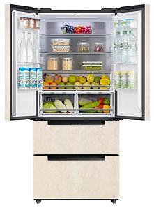Широкий бежевый холодильник Midea MDRF631FGF34B фото 3 фото 3