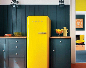Желтый холодильник Smeg FAB28LYW5 фото 3 фото 3