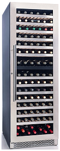 Встраиваемый винный шкаф 60 см Cavanova CV 180 DT черный, серебристая дверца