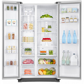 Двухстворчатый холодильник с морозильной камерой Samsung RS 57K4000 WW/WT