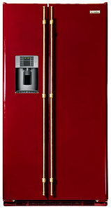 Красный холодильник в стиле ретро Iomabe ORE 24 VGHFRR Бордо