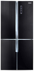 Чёрный холодильник Ginzzu NFK-510 черный