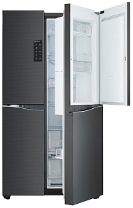 Большой чёрный холодильник LG GC-M 257 UGBM