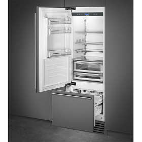 Серый холодильник Smeg RI76LSI фото 2 фото 2