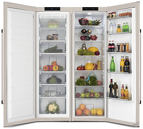 Большой двухдверный холодильник Vestfrost VF 395-1 SBB