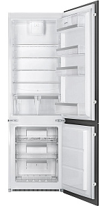 Узкий двухкамерный холодильник Smeg C8173N1F